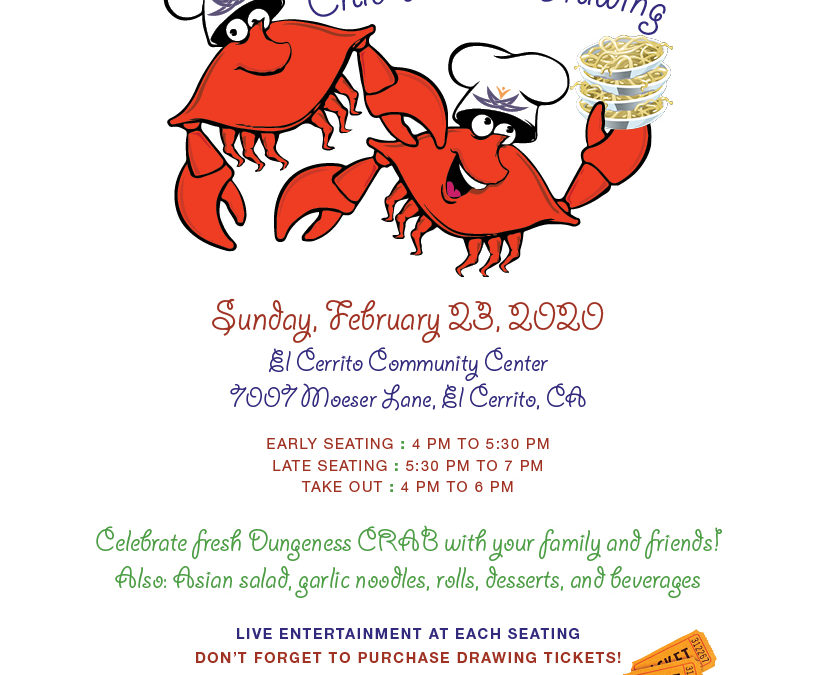 J-Sei’s 29th Annual Crab Feed & Drawing!